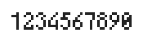 4×7数字点阵字体 ddN47AB0220