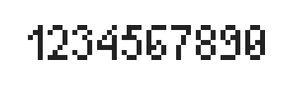 4×7数字点阵字体 ddN47AB0224