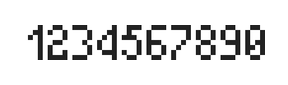 4×7数字点阵字体 ddN47AB0233