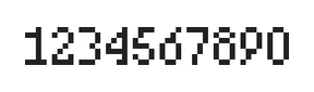 4×7数字点阵字体 ddN47AB0262