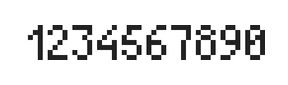 4×7数字点阵字体 ddN47AB0265