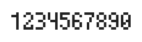 4×7数字点阵字体 ddN47AB0269