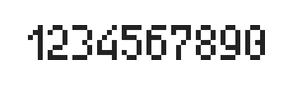 4×7数字点阵字体 ddN47AB0271