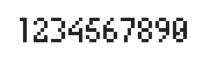 4×7数字点阵字体 ddN47AB0272