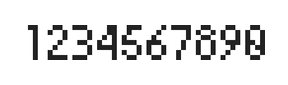 4×7数字点阵字体 ddN47AB0276