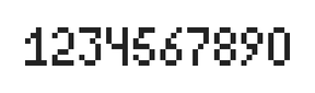 4×7数字点阵字体 ddN47AB0279
