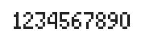 4×7数字点阵字体 ddN47AB0282