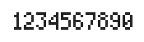 4×7数字点阵字体 ddN47AB0285