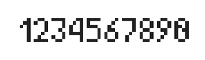 4×7数字点阵字体 ddN47AB0291