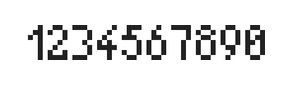 4×7数字点阵字体 ddN47AB0297