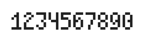 4×7数字点阵字体 ddN47AB0298