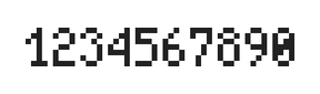 4×7数字点阵字体 ddN47AB0299