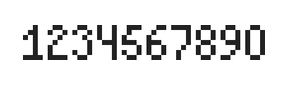 4×7数字点阵字体 ddN47AB0306