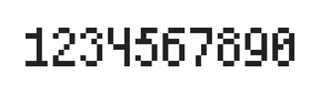 4×7数字点阵字体 ddN47AB0309