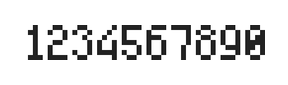 4×7数字点阵字体 ddN47AB0311
