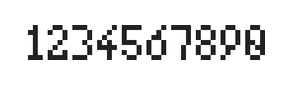 4×7数字点阵字体 ddN47AB0320