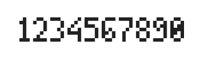 4×7数字点阵字体 ddN47AB0321