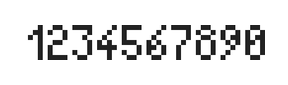 4×7数字点阵字体 ddN47AB0322