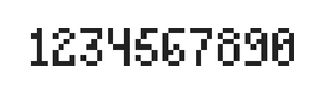 4×7数字点阵字体 ddN47AB0328