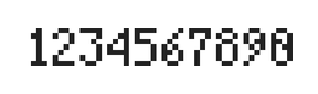 4×7数字点阵字体 ddN47AB0330