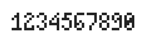 4×7数字点阵字体 ddN47AB0332