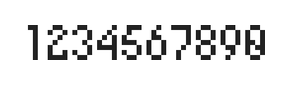 4×7数字点阵字体 ddN47AB0338