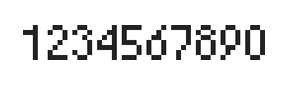 4×7数字点阵字体 ddN47AB0342