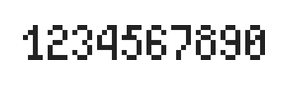4×7数字点阵字体 ddN47AB0345