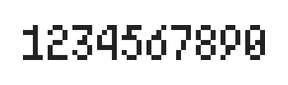 4×7数字点阵字体 ddN47AB0346