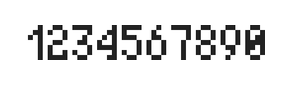 4×7数字点阵字体 ddN47AB0350
