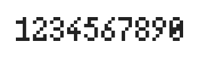 4×7数字点阵字体 ddN47AB0352