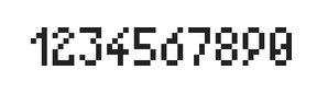 4×7数字点阵字体 ddN47AB0357