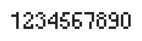 4×7数字点阵字体 ddN47AB0359