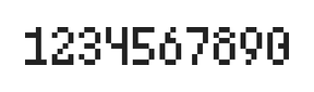4×7数字点阵字体 ddN47AB0360