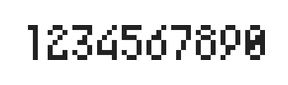 4×7数字点阵字体 ddN47AB0371