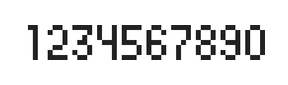 4×7数字点阵字体 ddN47AB0374