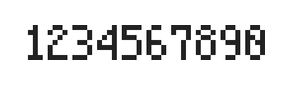 4×7数字点阵字体 ddN47AB0375