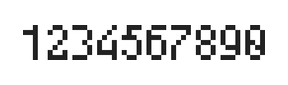 4×7数字点阵字体 ddN47AB0376