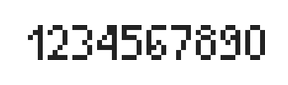 4×7数字点阵字体 ddN47AB0390