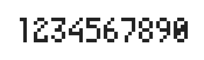 4×7数字点阵字体 ddN47AB0404
