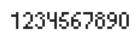 4×7数字点阵字体 ddN47AB0407