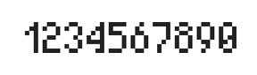 4×7数字点阵字体 ddN47AB0409