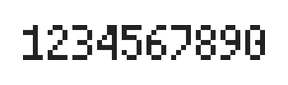 4×7数字点阵字体 ddN47AB0411