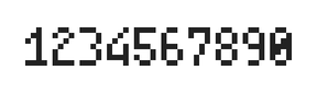 4×7数字点阵字体 ddN47AB0412