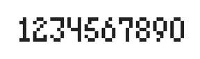 4×7数字点阵字体 ddN47AB0417