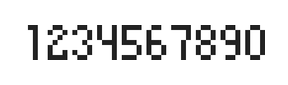 4×7数字点阵字体 ddN47AB0427