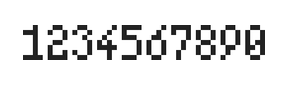 4×7数字点阵字体 ddN47AB0429