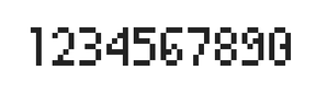 4×7数字点阵字体 ddN47AB0430
