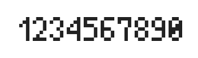 4×7数字点阵字体 ddN47AB0433