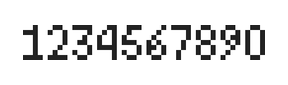 4×7数字点阵字体 ddN47AB0435